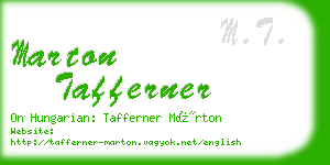 marton tafferner business card